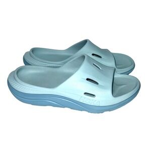 Hoka Men's Size 9, Women's 11 Ora Recovery Comfort Slide Sandal Shoes Cloud Blue